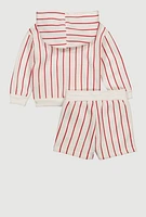 Toddler Girls Mamas Expensive Bestie Striped Hoodie and Shorts, Multi, Size 4T