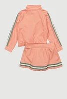 Toddler Girls Puma Track Jacket and Tennis Skirt, Pink, Size 3T