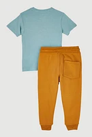 Toddler Boys Iconic Grind Bear Tee and Joggers, Multi, Size 4T