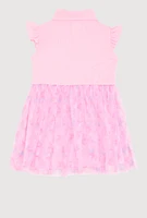 Toddler Girls Butterfly Print Tutu Dress, Pink, Size 3T
