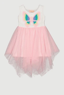 Toddler Girls Crochet Butterfly Tutu Dress, Multi, Size 2T