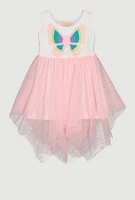 Toddler Girls Crochet Butterfly Tutu Dress, Multi, Size 3T