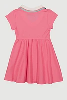 Toddler Girls Chenille Heart Skater Dress, Pink, Size 2T