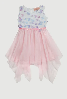 Toddler Girls 3D Butterfly Sequin Trim Tutu Dress, Multi, Size 2T