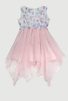 Toddler Girls 3D Butterfly Sequin Trim Tutu Dress, Multi, Size 2T