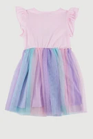 Toddler Girls Unicorn Sequin Tutu Dress, Purple, Size 3T