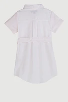 Toddler Girls Striped Shirt Dress, Pink, Size 4T