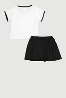 Toddler Girls NYC League Graphic Tee and Skort, Multi, Size 3T