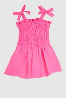 Toddler Girls Airy Smocked Skater Dress,