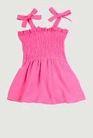 Toddler Girls Airy Smocked Skater Dress,