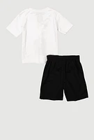Toddler Boys Watch Me Cook Graphic Tee and Shorts, Multi,