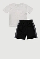 Toddler Boys All Season Champs Tee and Shorts, Multi, Size 2T