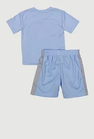 Toddler Boys All Season Champs Tee and Shorts, Blue, Size 3T