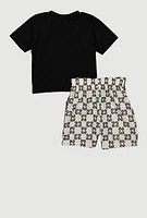 Toddler Boys Sneaker 23 T Shirt and Shorts, Multi,