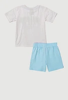 Toddler Boys Fresh Vibes Graphic Tee and Shorts, Multi, Size 4T