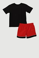 Toddler Boys Always Fly Graphic Print Tee, Black, Size 2T