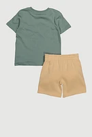 Toddler Boys Puma Pocket T Shirt and Sweatshorts Set, Multi, Size 3T