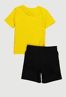 Toddler Boys Puma T Shirt and Sweatshorts Set, Multi, Size 3T