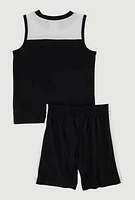Toddler Boys Puma Tank Top and Shorts 2 Piece Set, Black, Size 2T