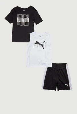 Baby Boys 12-24M Puma Graphic Tops and Jersey Mesh Shorts Set, Multi,