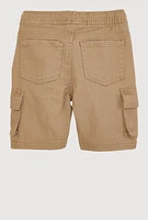 Toddler Boys Drawstring Cargo Shorts, Khaki, Size 2T