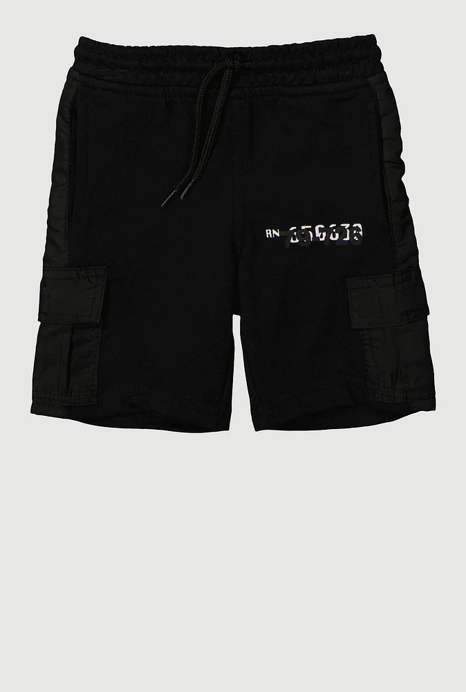 Toddler Boys Graphic Detail Cargo Sweatshorts,