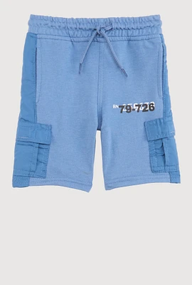 Toddler Boys Graphic Detail Cargo Sweatshorts,