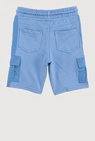 Toddler Boys Graphic Detail Cargo Sweatshorts, Blue, Size 4T