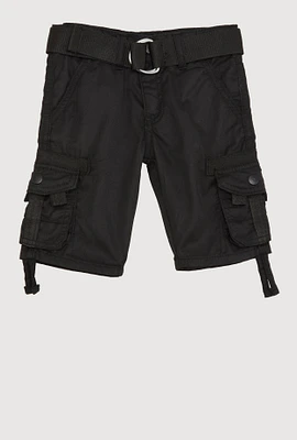 Toddler Boys Cargo Pocket Shorts, Black, Size 4T