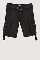 Toddler Boys Cargo Pocket Shorts, Black, Size 4T