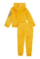 Toddler Boys Sneaker Graphic Hoodie and Joggers, Yellow, Size 3T