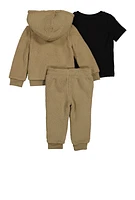 Toddler Boys Puma Sherpa Hoodie and Joggers Set, Brown,