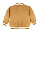 Toddler Boys Icon Rose Graphic Bomber Jacket, Brown, Size 3T