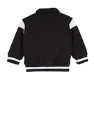 Toddler Boys B Initial Chenille Patch Varsity Jacket,