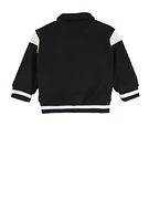 Toddler Boys B Initial Chenille Patch Varsity Jacket, 3T