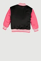 Toddler Girls Destination Graphic Varsity Jacket, 3T