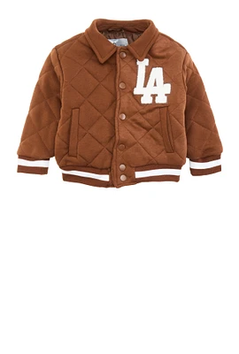 Toddler Boys Quilted Bomber Jacket,