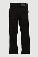 Toddler Boys Patch and Repair Distressed Skinny Jeans, Black,