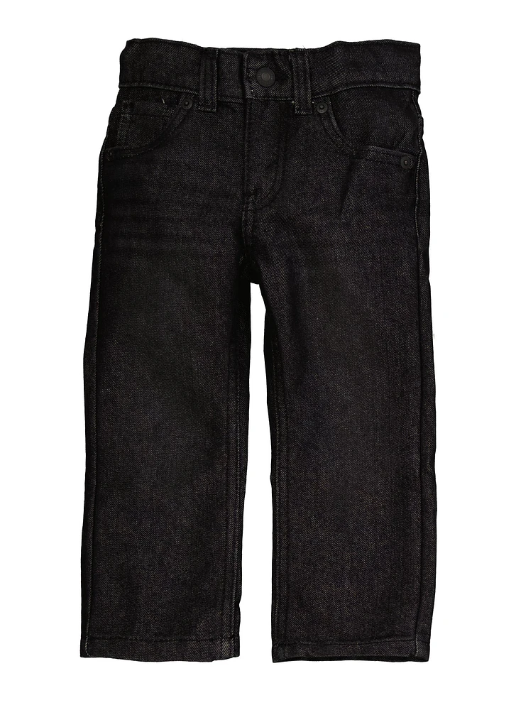 Toddler Boys Levis Solid Straight Leg Jeans, Black, Size 4T