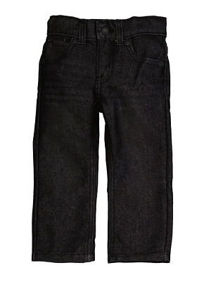 Toddler Boys Levis Solid Straight Leg Jeans, Black, Size 4T