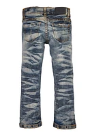 Toddler Boys Distressed Whiskered Jeans, Blue, Size 3T