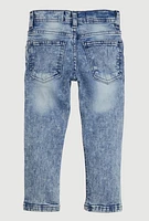 Toddler Boys Mineral Wash Jeans, Blue, Size 2T