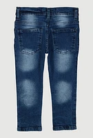 Toddler Boys Whiskered Straight Leg Jeans, Blue, Size 4T