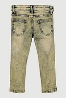 Toddler Boys Mineral Wash Distressed Jeans, Multi, Size 2T