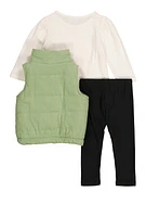 Baby Girls 12-24M Little Princess Tee with Vest and Leggings,