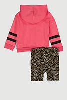 Baby Girls 12-24M This Aint Texas Graphic Hoodie and Shorts, Pink, Size 18M