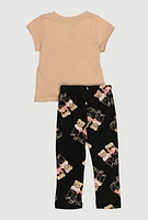 Baby Girls 12-24M Sassy Girl Bears Graphic Tee and Leggings, Multi,