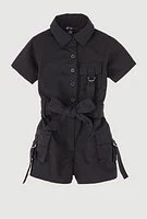 Baby Girls 12-24M Tabbed Cargo Pocket Romper, 12M
