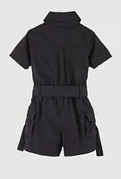 Baby Girls 12-24M Tabbed Cargo Pocket Romper, 12M