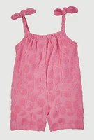 Baby Girls 12-24M Terry Cloth Cherry Print Romper, Pink,